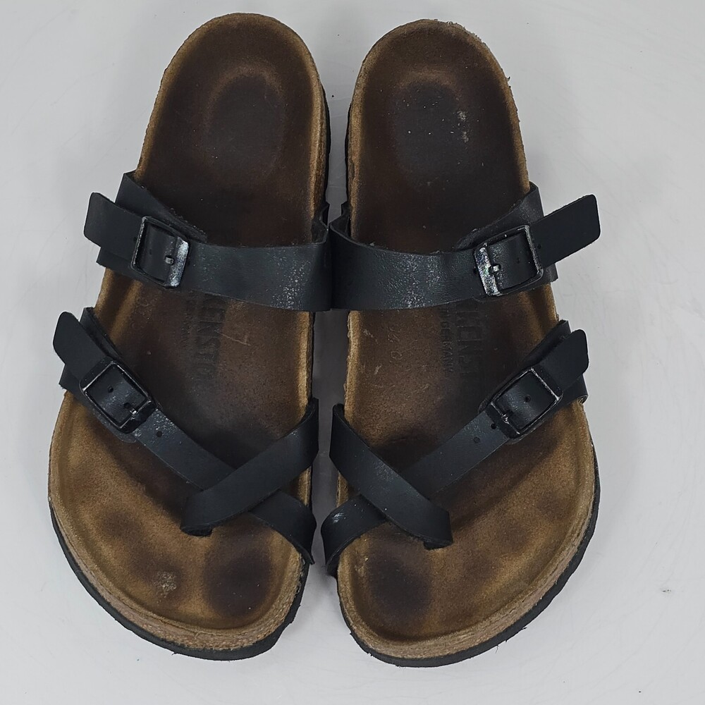 BIRKENSTOCK Mayari Women 5/36 Wide Birko-Flor Toe loop Slide Sandals Flip Flops